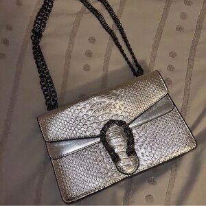 Silver Chain Shoulder Bag